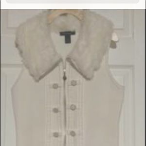 White House Black Market gorgeous ivory vest size medium worn once